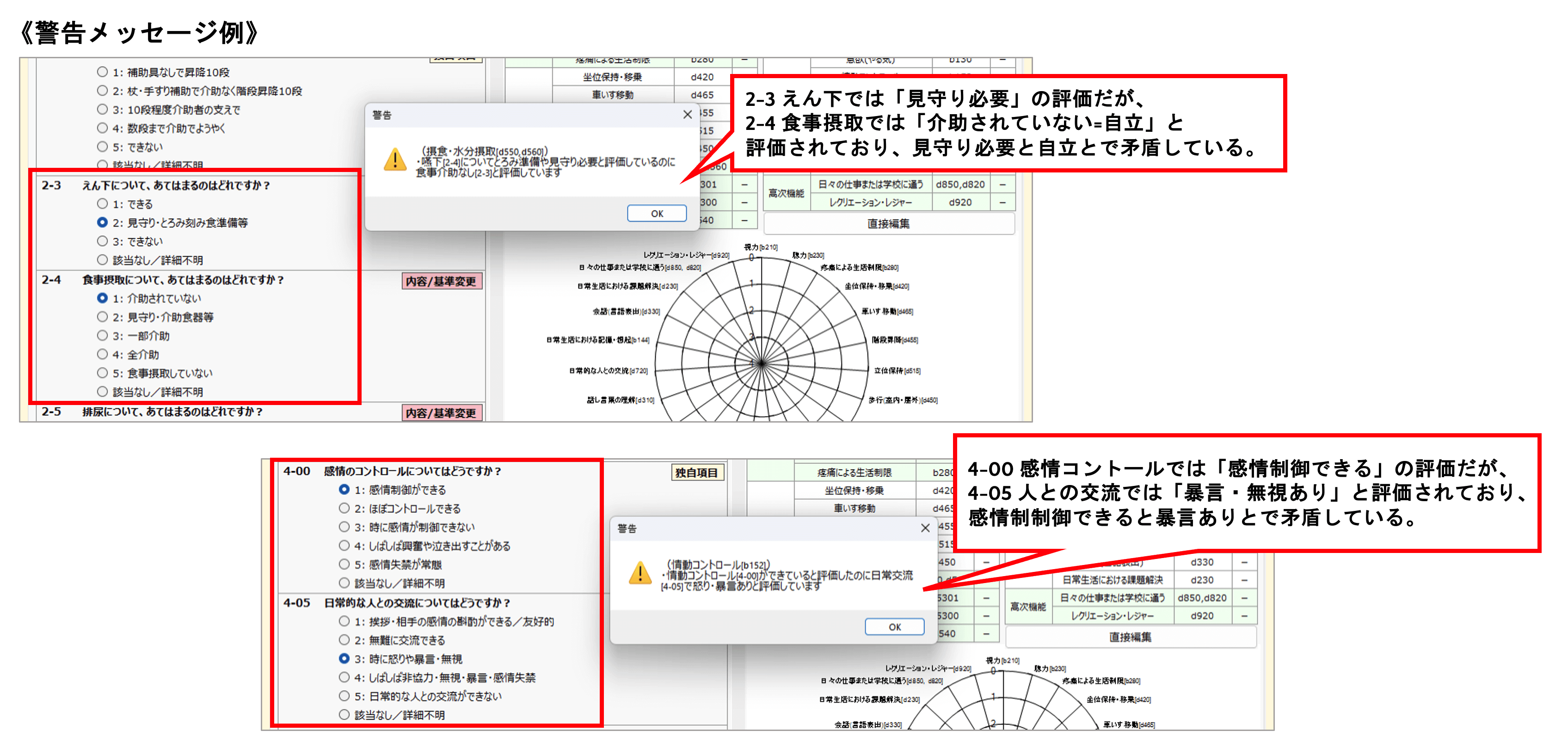 評価情報の入力